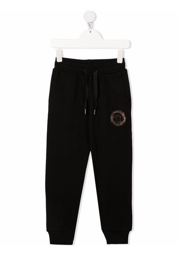 John Richmond Junior Jogginghose mit Strass-Logo - Schwarz