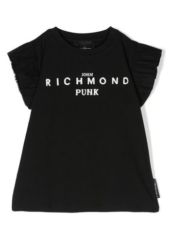 John Richmond Junior T-Shirt mit Punk-Print - Schwarz