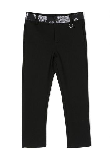 John Richmond Junior printed-waist trousers - Schwarz