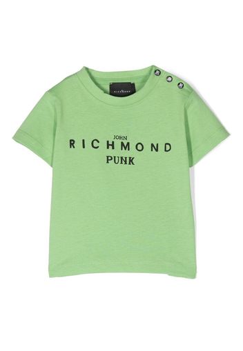 John Richmond Junior logo-print short-sleeve T-shirt - Grün