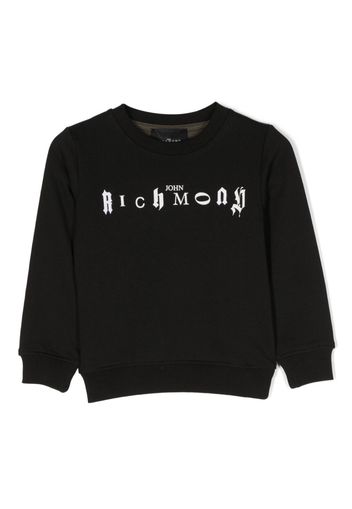 John Richmond Junior logo-print cotton sweatshirt - Schwarz