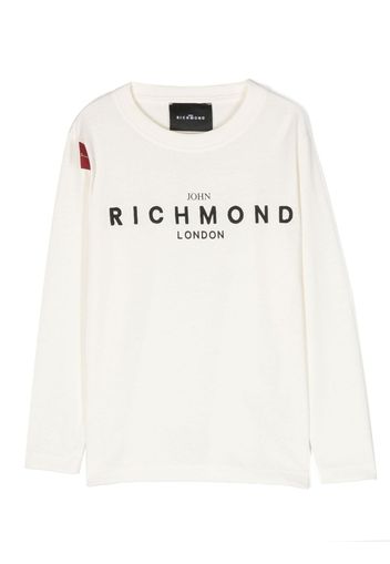John Richmond Junior Rikigi logo-embroidery T-Shirt - Weiß