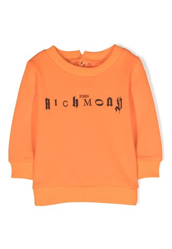 John Richmond Junior Sweatshirt mit Logo-Print - Orange