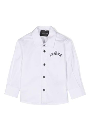 John Richmond Junior logo-print cotton shirt - Weiß