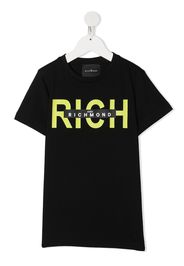 John Richmond Junior T-Shirt mit Logo-Print - Schwarz