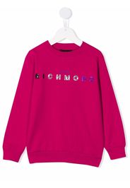 John Richmond Junior Sweatshirt mit Pailletten-Logo - Rosa