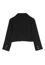 John Richmond Junior cropped double-breasted blazer - Schwarz