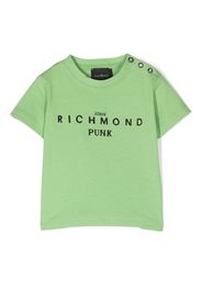 John Richmond Junior logo-print short-sleeve T-shirt - Grün