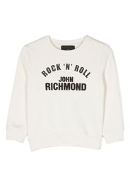 John Richmond Junior Ociuk logo-print sweatshirt - Weiß