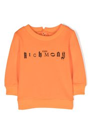 John Richmond Junior Sweatshirt mit Logo-Print - Orange