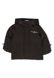 John Richmond Junior logo-print padded jacket - Schwarz