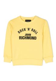 John Richmond Junior Ociuk logo-print sweatshirt - Gelb