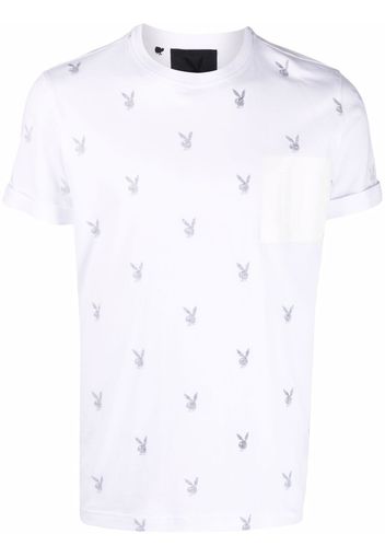 John Richmond T-Shirt mit Playboy-Print - Weiß