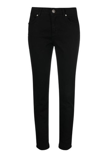 John Richmond Skinny-Jeans mit Logo-Patch - Schwarz