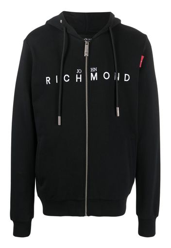 John Richmond Palando Hoodie mit Logo-Print - Schwarz