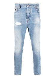 John Richmond Slim-Fit-Jeans im Distressed-Look - Blau
