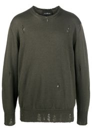 John Richmond Keji Pullover im Distressed-Look - Grün