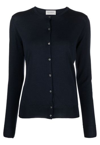 John Smedley Pansy button-up knitted cardigan - Blau