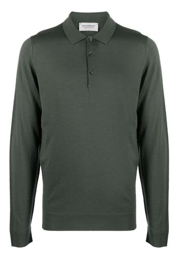 John Smedley Belper long-sleeve polo shirt - Grün