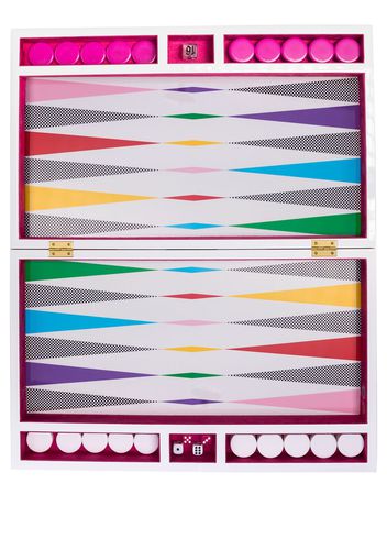 Jonathan Adler JON AD CHECKERBOARD BACKGAMMON SET - Weiß