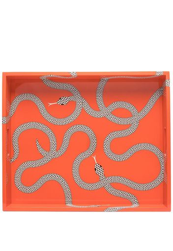 Jonathan Adler JONATHAN ADLER EDEN LACQUER SNAKE TRAY - Orange