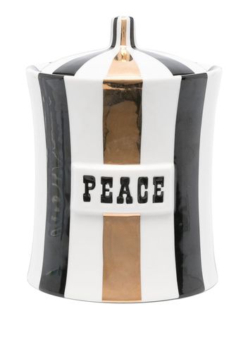 Jonathan Adler Peace striped canister - Weiß
