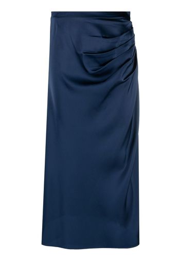 Jonathan Simkhai Marguerite ruched midi skirt - Blau