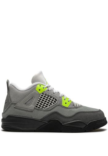 Jordan Kids 'Air Jordan 4 Retro Neon' Sneakers - Grau