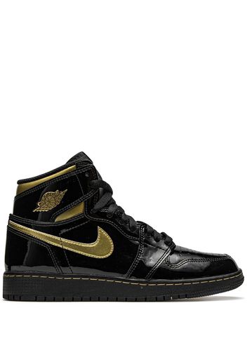 Jordan Kids Air Jordan 1 Retro High OG 'Black Metallic Gold' Sneakers - Schwarz