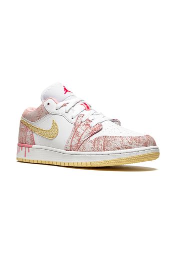 Jordan Kids Air Jordan 1 Low Paint Drip Sneakers - Weiß