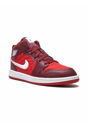 Jordan Kids Air Jordan 1 Mid SE Red Quilt Sneakers - Rot