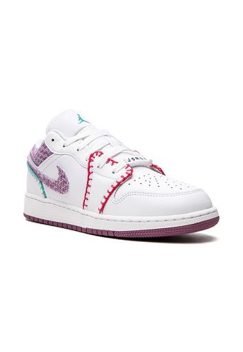 Jordan Kids Air Jordan 1 Low sneakers "White Light Bordeuax" - Weiß