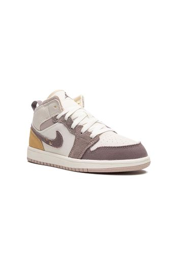 Jordan Kids Air Jordan 1 Mid Craft SE "Taupe Haze" sneakers - Weiß