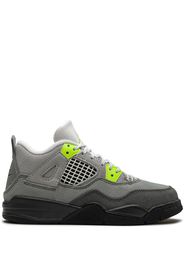 Jordan Kids 'Air Jordan 4 Retro Neon' Sneakers - Grau