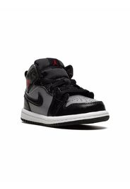 Jordan Kids Air Jordan 1 Mid Sneakers - BLACK/GYM RED-PARTICLE GREY