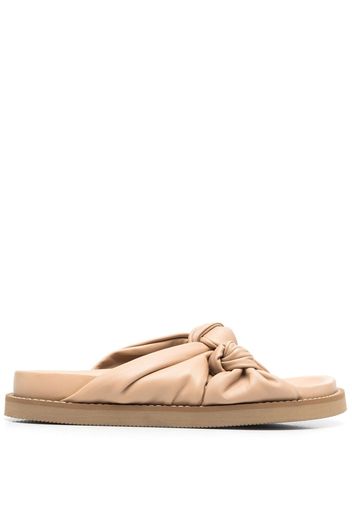 JOSEPH knot-detail leather sandals - Nude