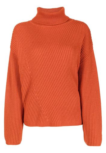 JOSEPH roll-neck ribbed-knit jumper - Orange