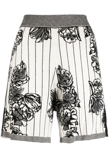 JOSEPH High-Waist-Shorts mit Blumen-Print - Weiß