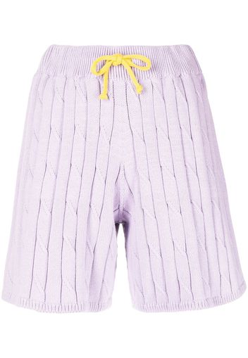 Joshua Sanders cable-knit drawstring shorts - Violett