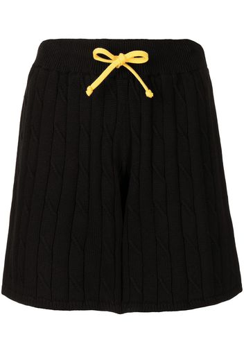 Joshua Sanders cable-knit drawstring shorts - Schwarz