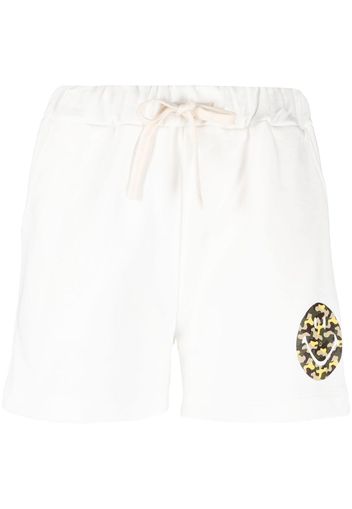 Joshua Sanders camouflage logo-print drawstring shorts - Weiß