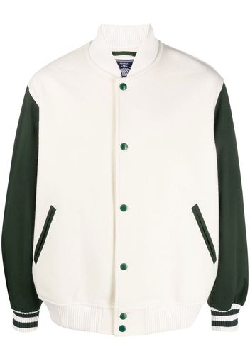 J.PRESS colour-block sport jacket - WHITE GREEN