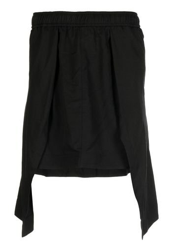 Julius skirt-layered trousers - BLACK