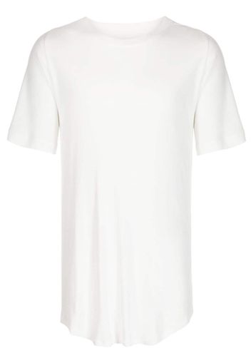 Julius T-Shirt mit abgerundetem Saum - Weiß