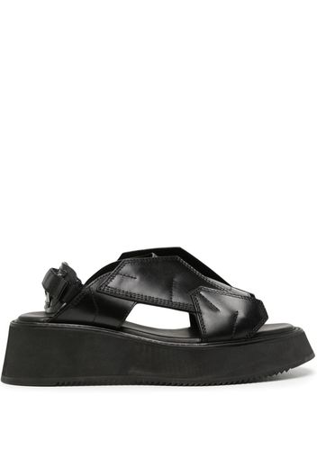 Julius Edge cut-out leather sandals - Schwarz