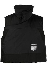 Julius logo-print sleeveless padded gilet - Schwarz