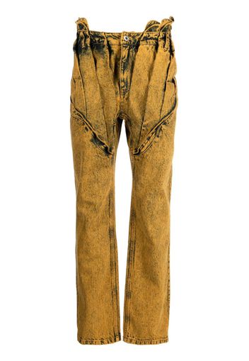 JUNTAE KIM mid-rise straight-leg jeans - Gelb