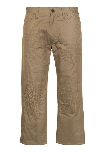 Junya Watanabe MAN Bestickte Cropped-Chino - Braun