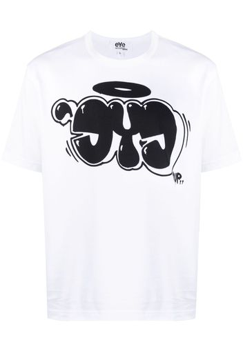 Junya Watanabe MAN graffiti-print T-shirt - Weiß