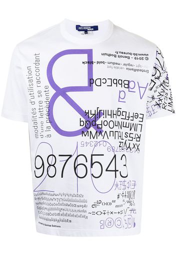 Junya Watanabe MAN T-Shirt mit Typografie-Print - Weiß